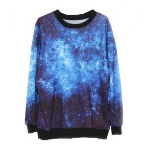 * Ship* Galaxy Print Sweatshirt