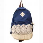 *free ship* Lace Floral Canvas Backpack 