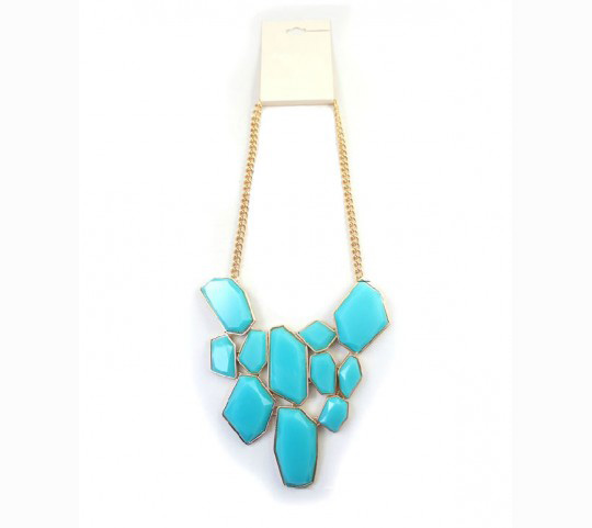 * Ship* Blue Chain Necklace