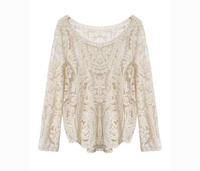 *free Ship* Flower Lace Top on Luulla